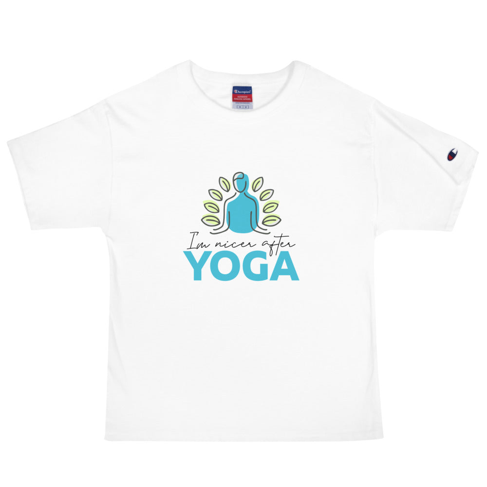 I'M NICER AFTER YOGA - Men's Champion T-Shirt