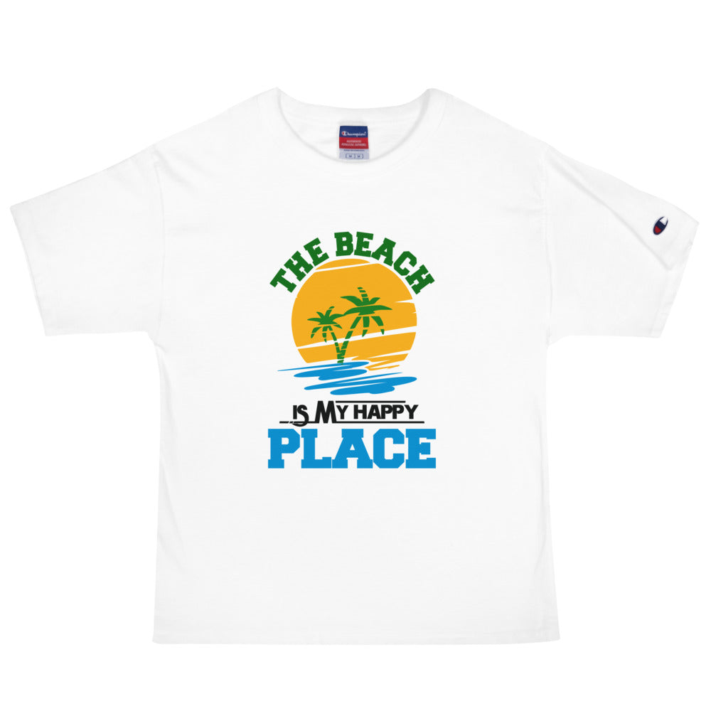 THE BEACH IS MY HAPPY PLACE - Men's Champion T-Shirt