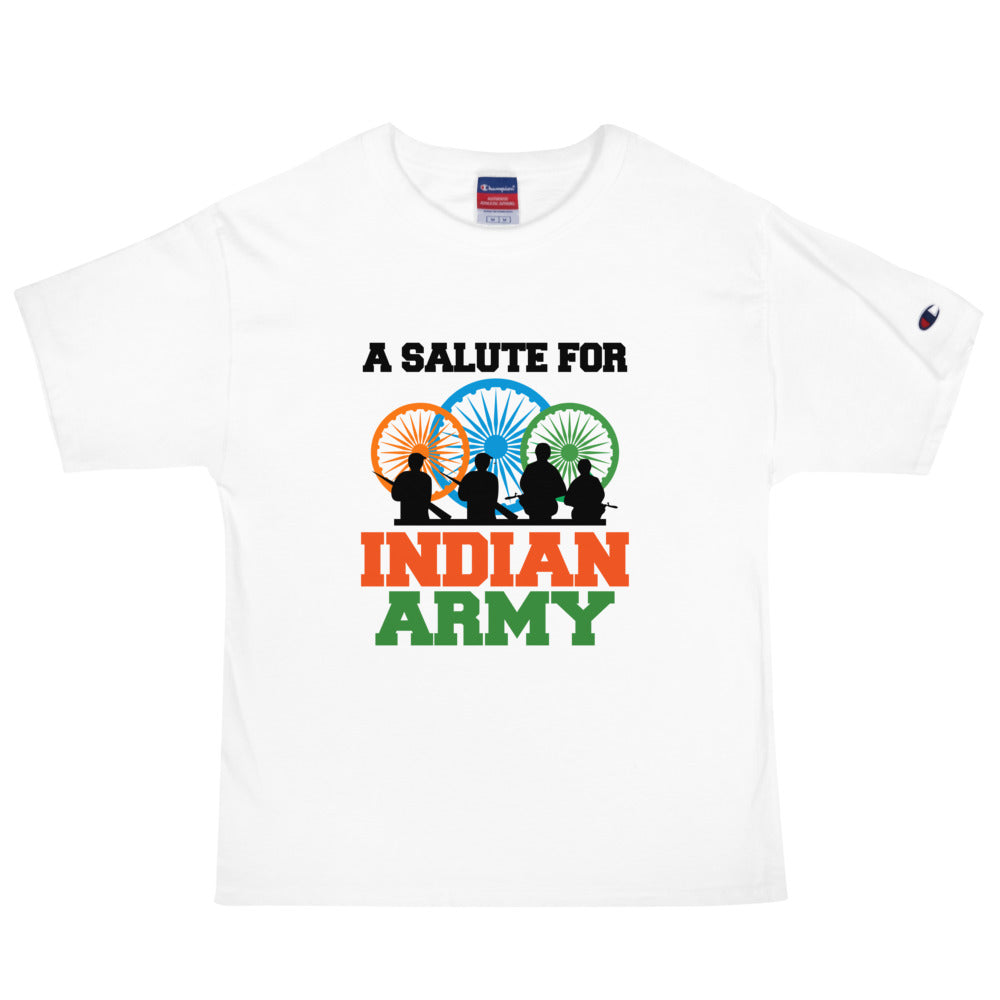 A SALUTE FOR INDIAN ARMY - Men's Champion T-Shirt