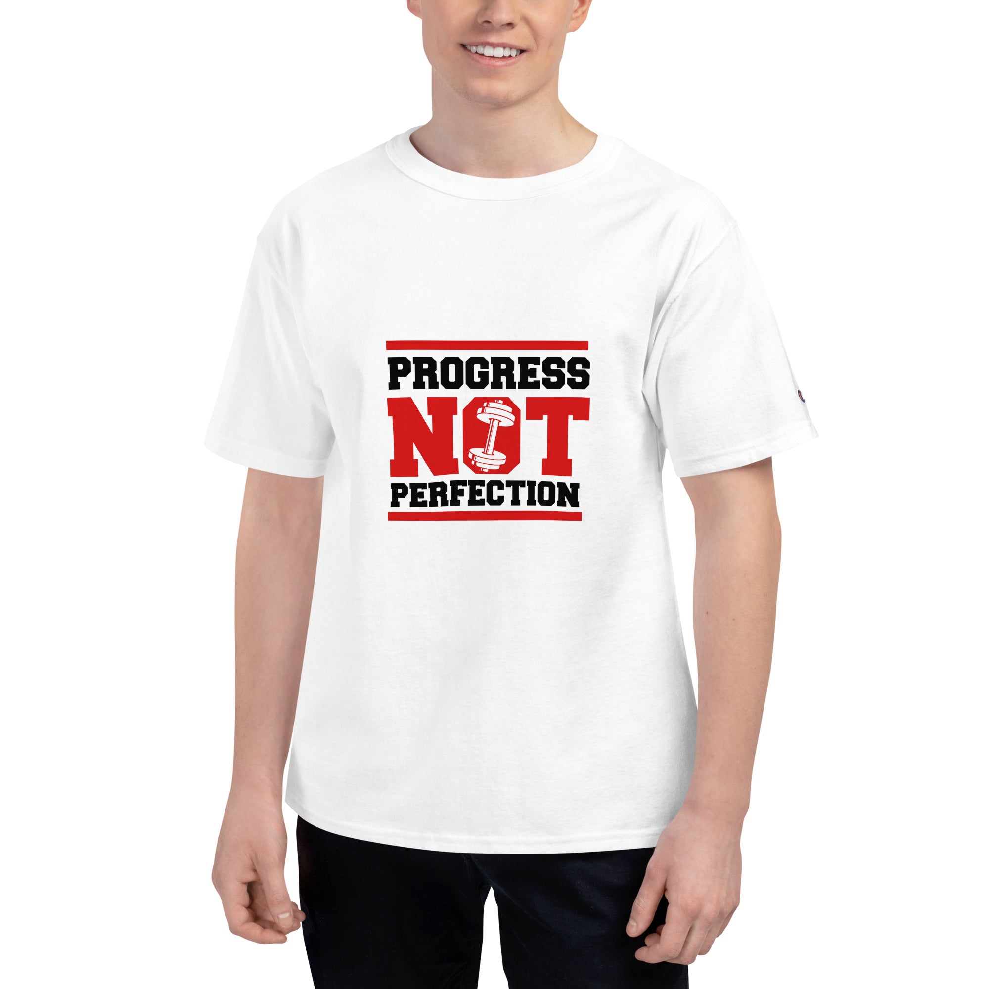 PROGRESS NOT PERFECTION - Men's Champion T-Shirt