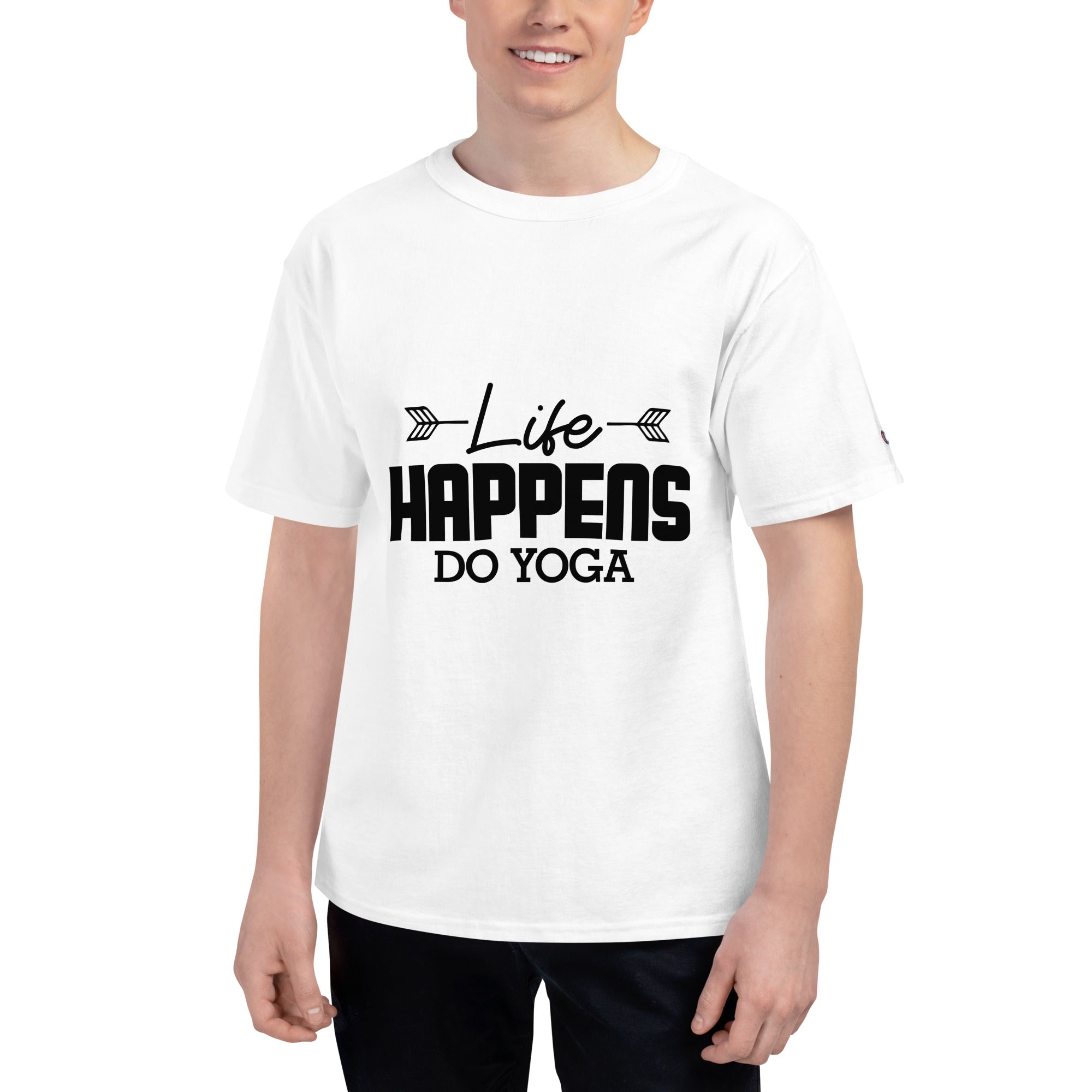LIFE HAPPENS DO YOGA - Men's Champion T-Shirt
