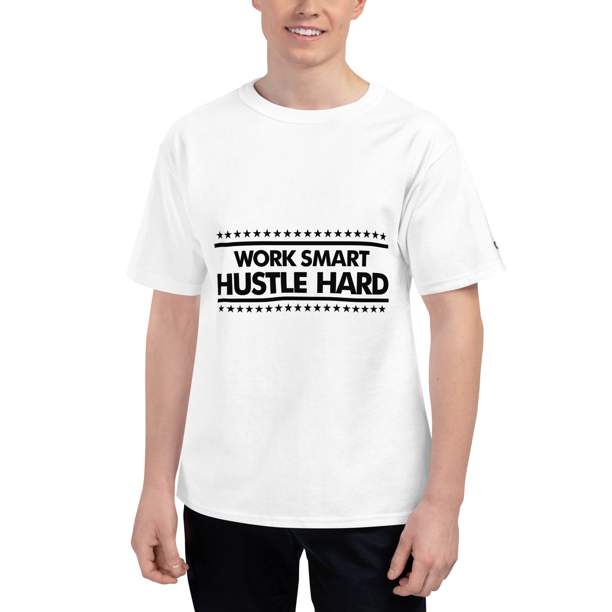 WORK SMART HUSTLE HARD - Men's Champion T-Shirt