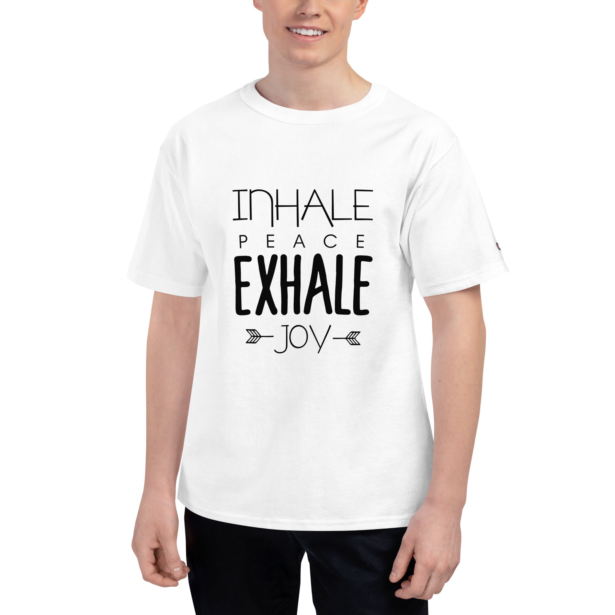 INHALE PEACE EXHALE JOY - Men's Champion T-Shirt