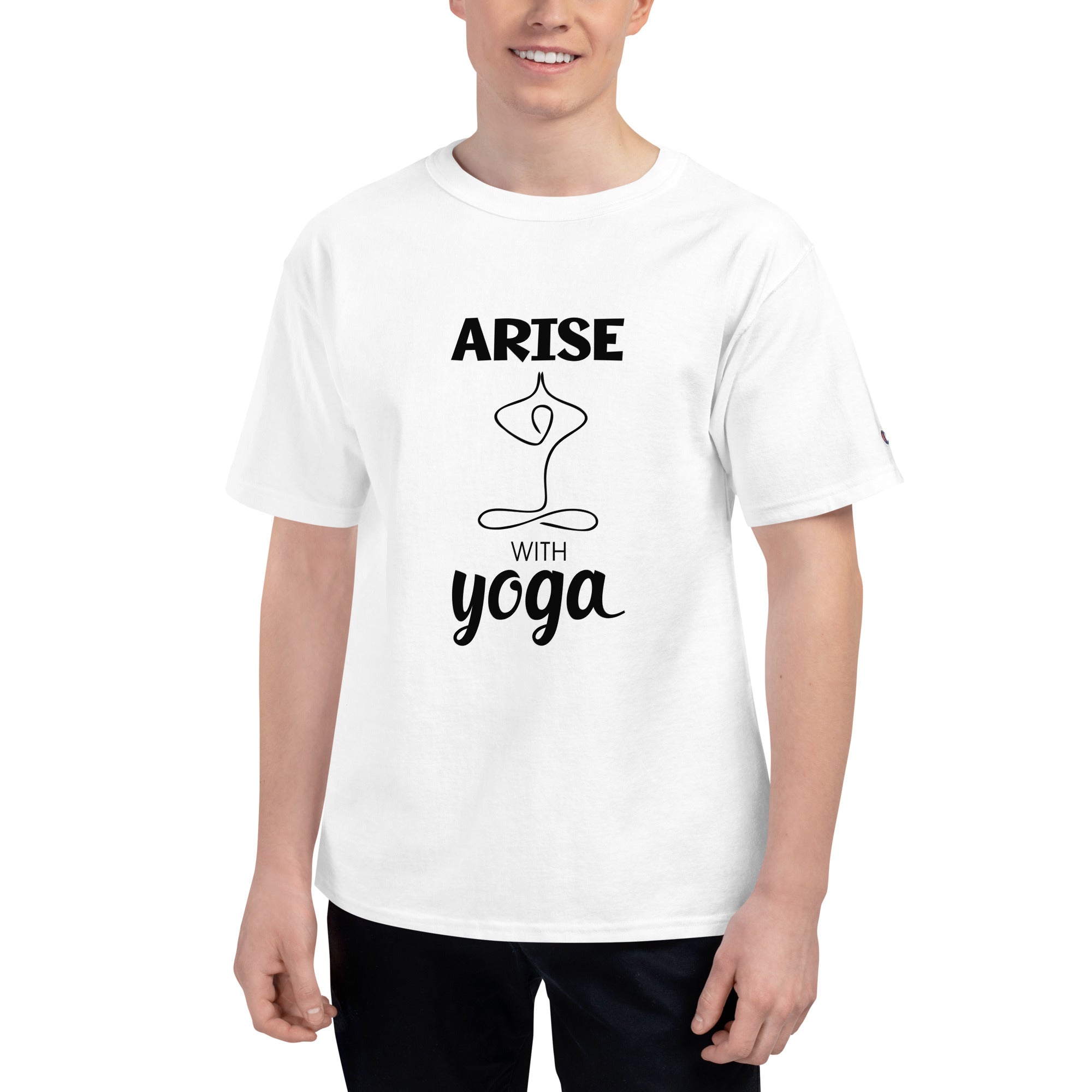 ARISE WITH YOGA - Men's Champion T-Shirt