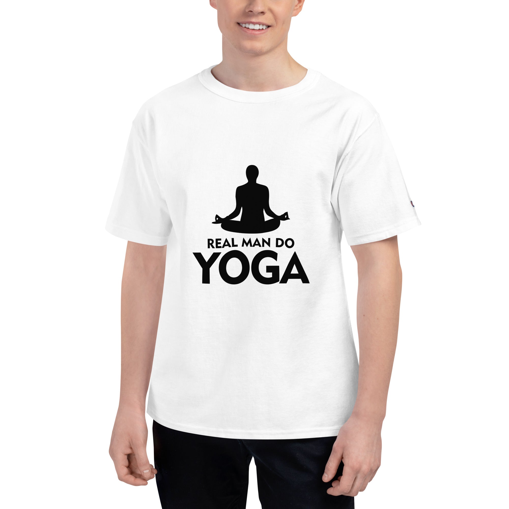 REAL MAN DO YOGA - Men's Champion T-Shirt