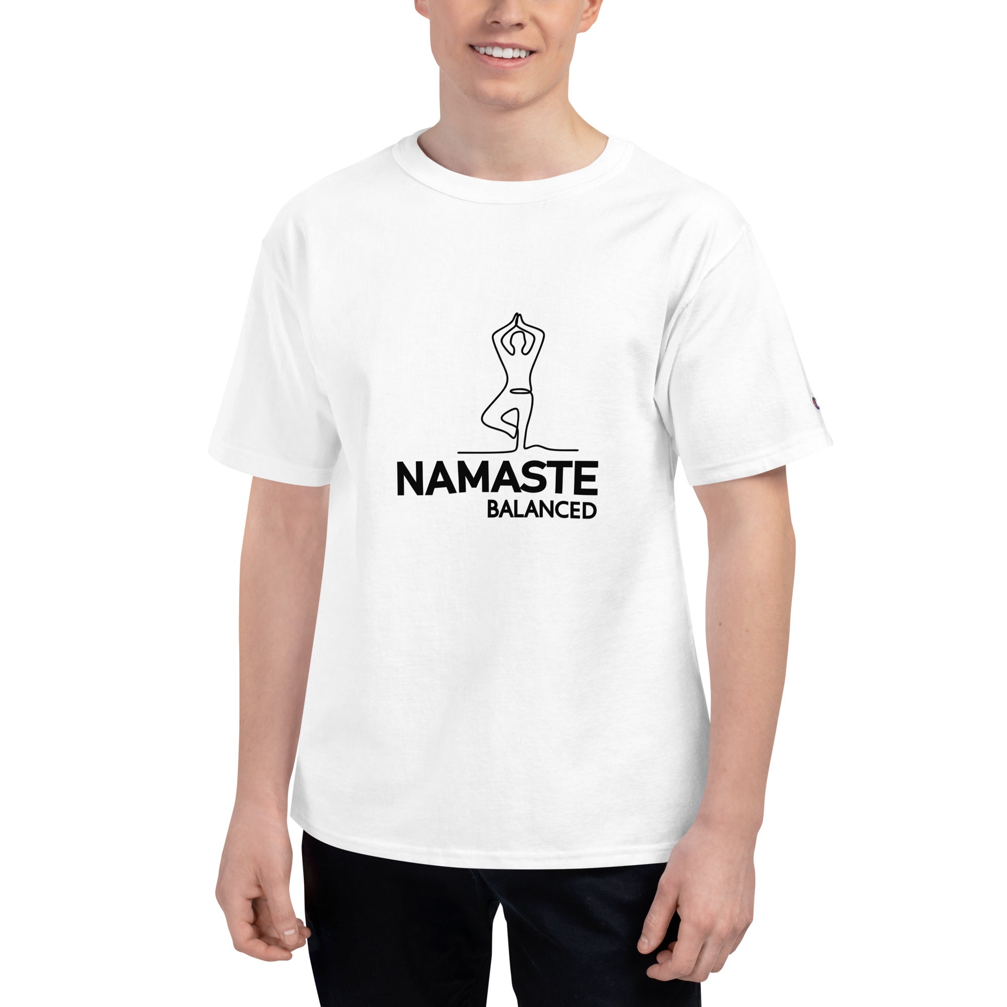 NAMASTE BALANCED - Men's Champion T-Shirt