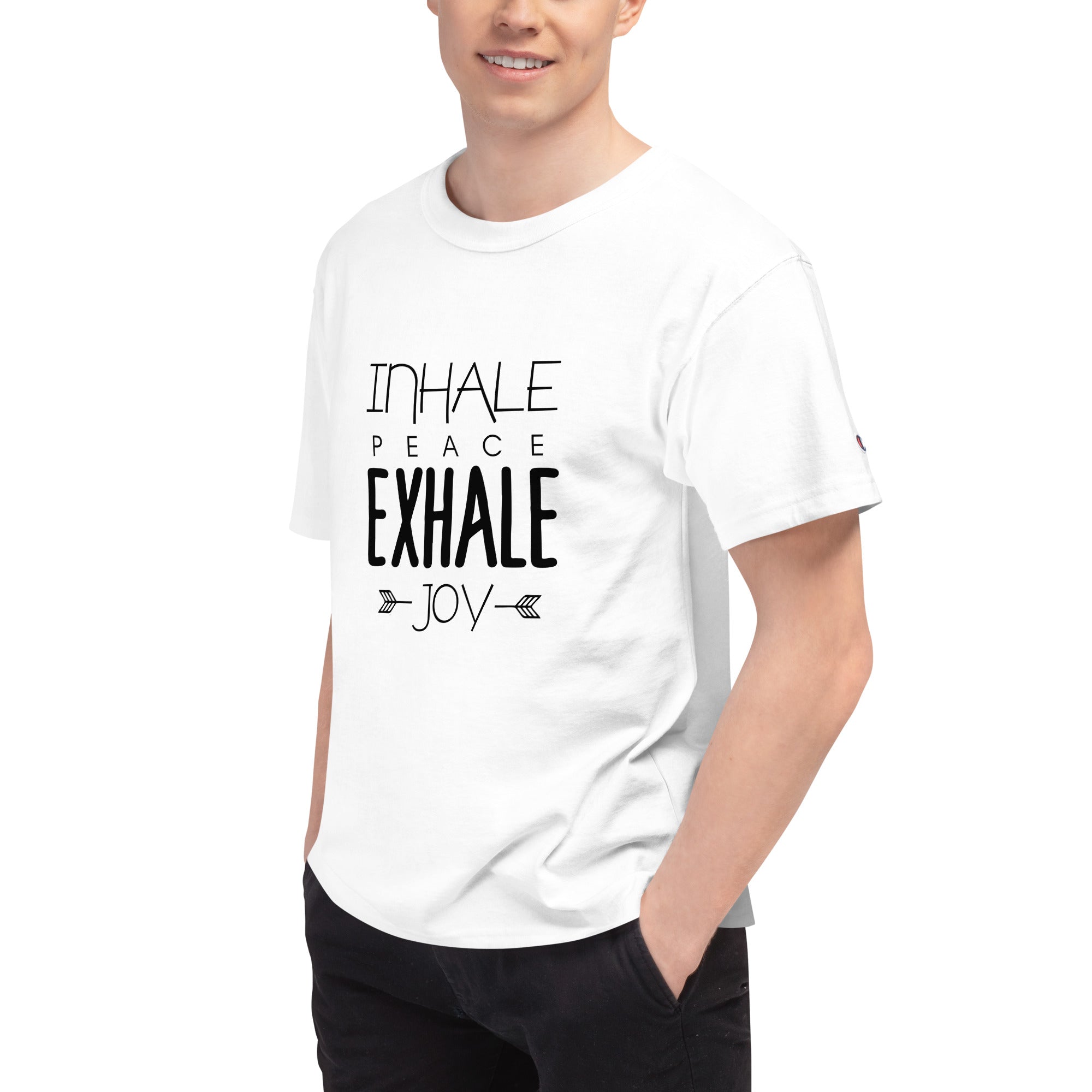 INHALE PEACE EXHALE JOY - Men's Champion T-Shirt