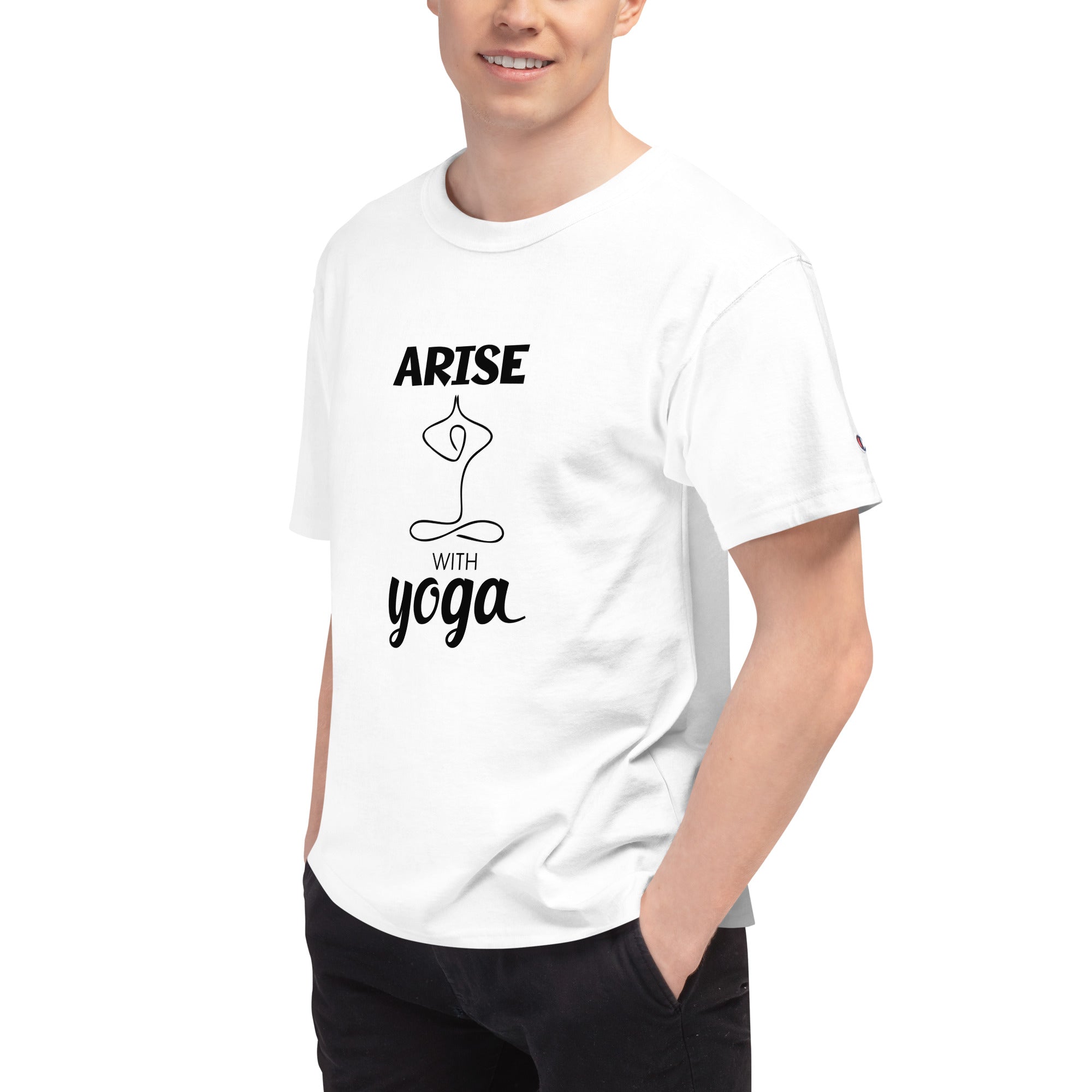 ARISE WITH YOGA - Men's Champion T-Shirt