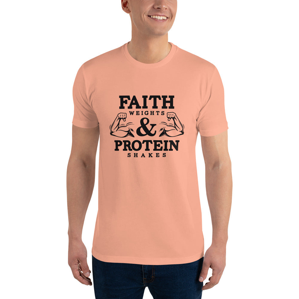 FAITH WEIGHTS & PROTEIN SHAKES - Short Sleeve T-shirt