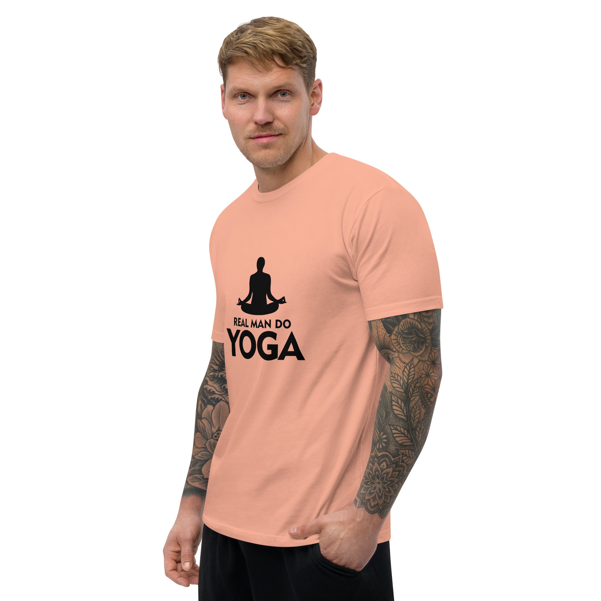 REAL MAN DO YOGA - Short Sleeve T-shirt