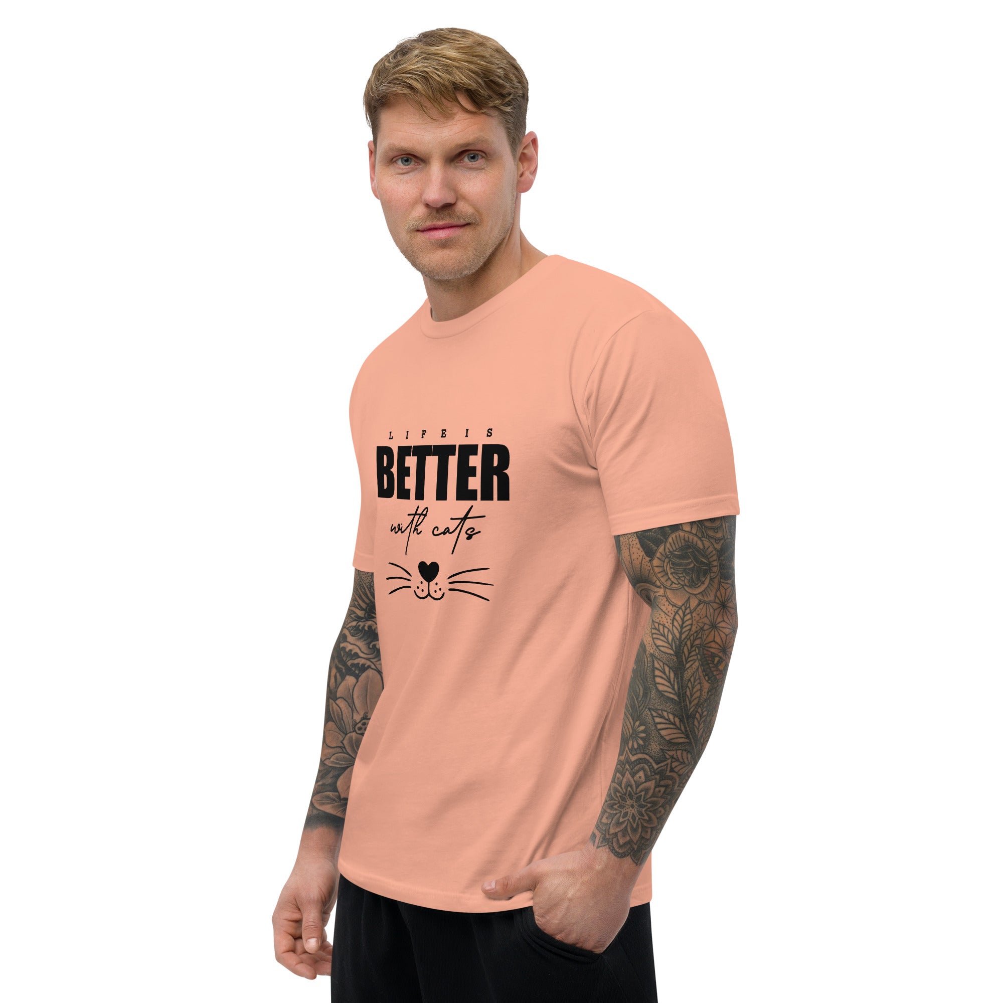 LIFE IS BETTER WITH CATS - Short Sleeve T-shirt