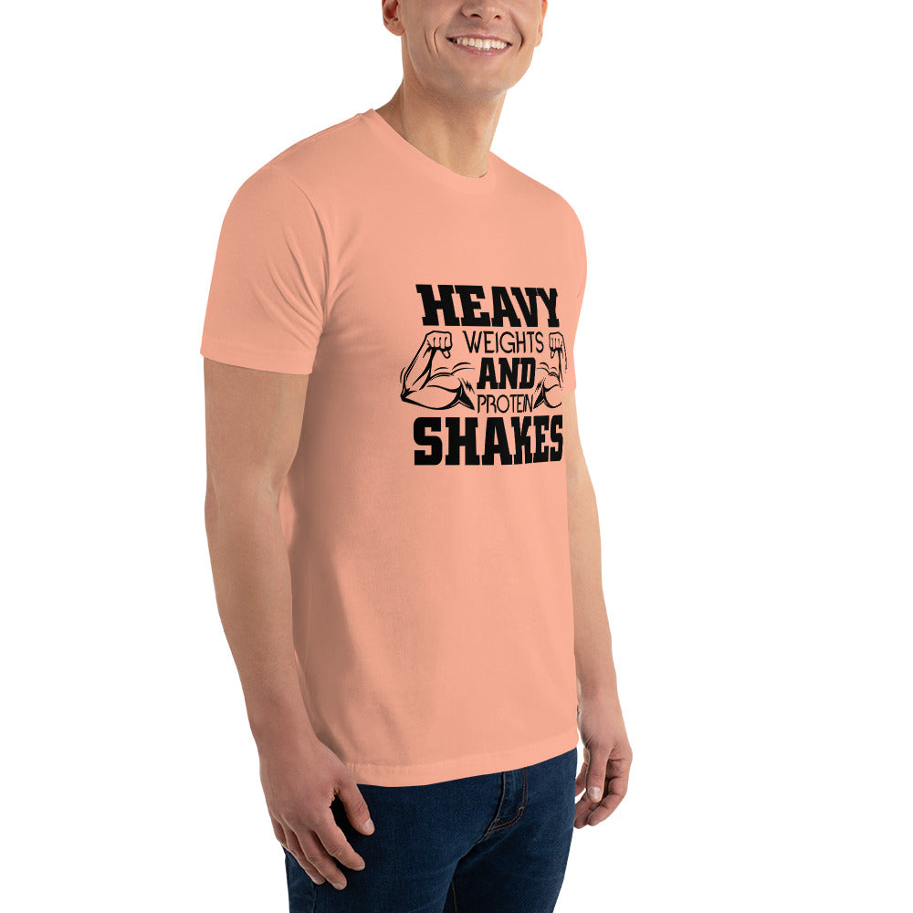 HEAVY WEIGHTS AND PROTEIN SHAKES - Short Sleeve T-shirt