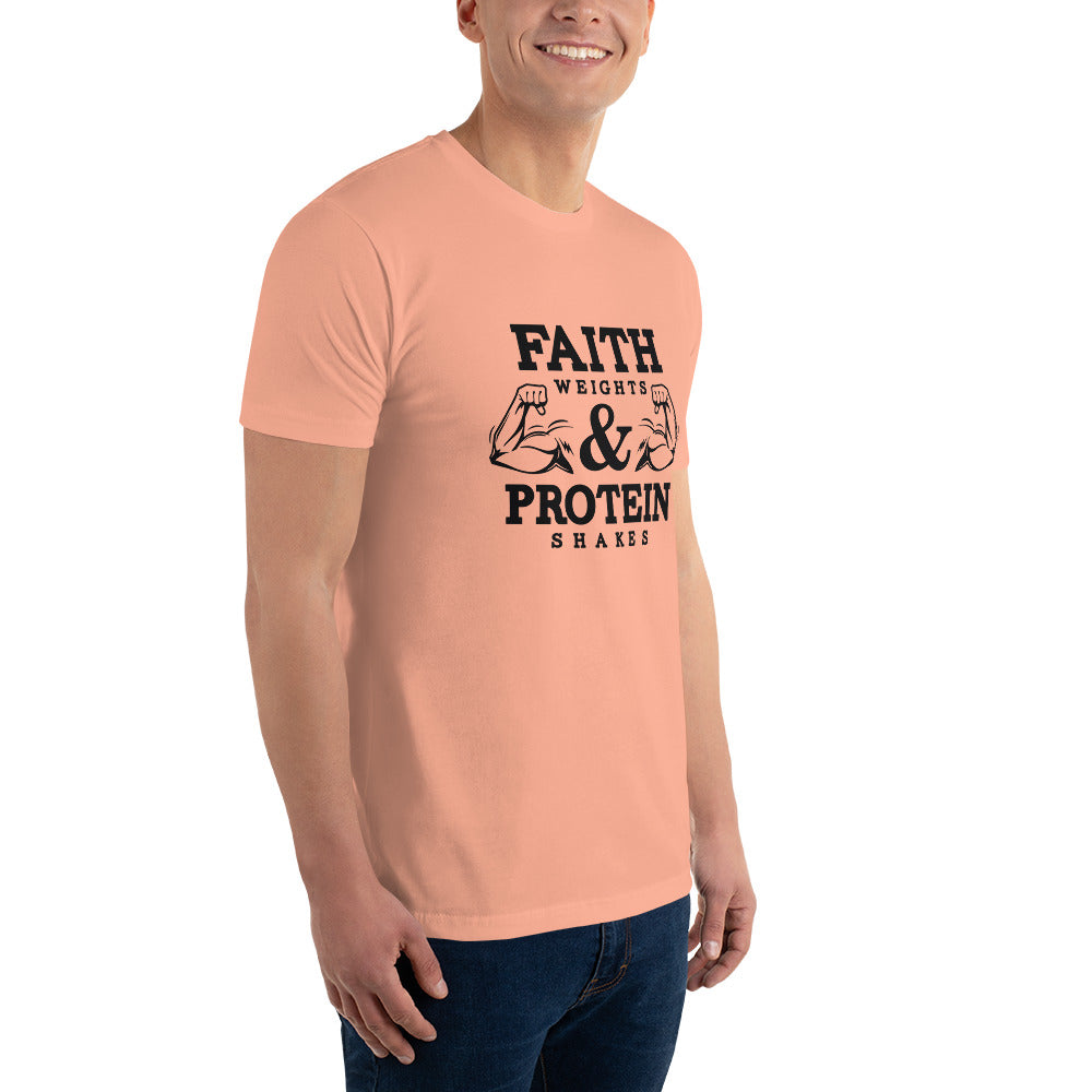 FAITH WEIGHTS & PROTEIN SHAKES - Short Sleeve T-shirt