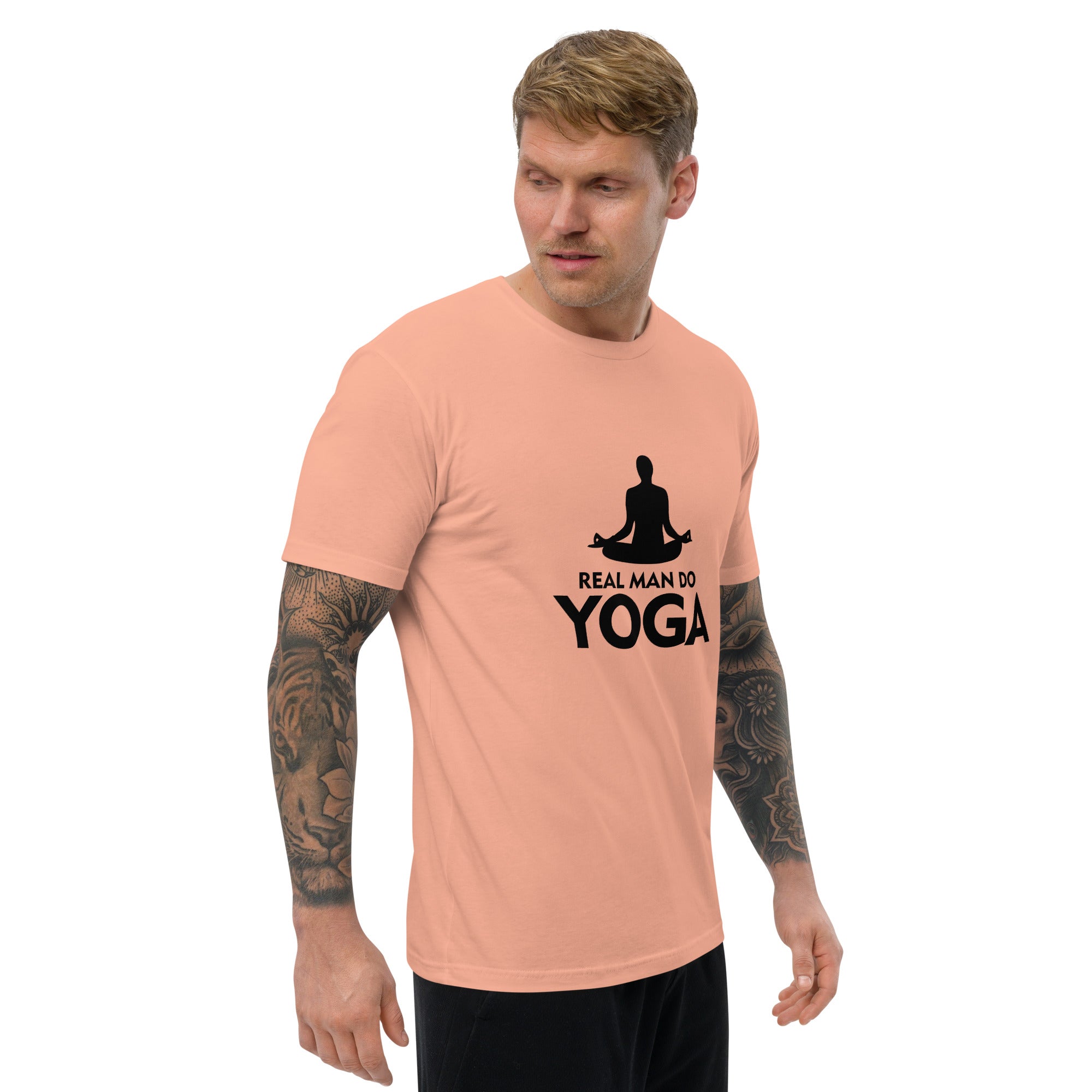 REAL MAN DO YOGA - Short Sleeve T-shirt