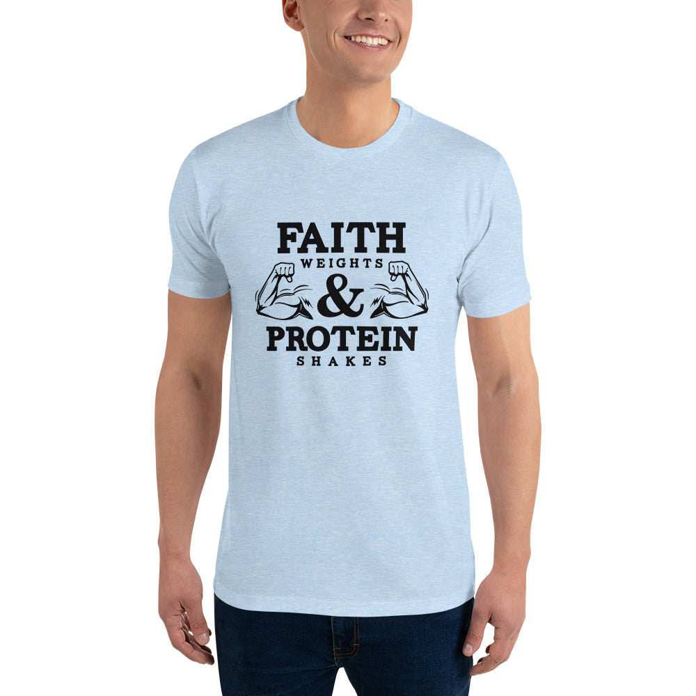 FAITH WEIGHTS & PROTEIN SHAKES - Short Sleeve T-shirt