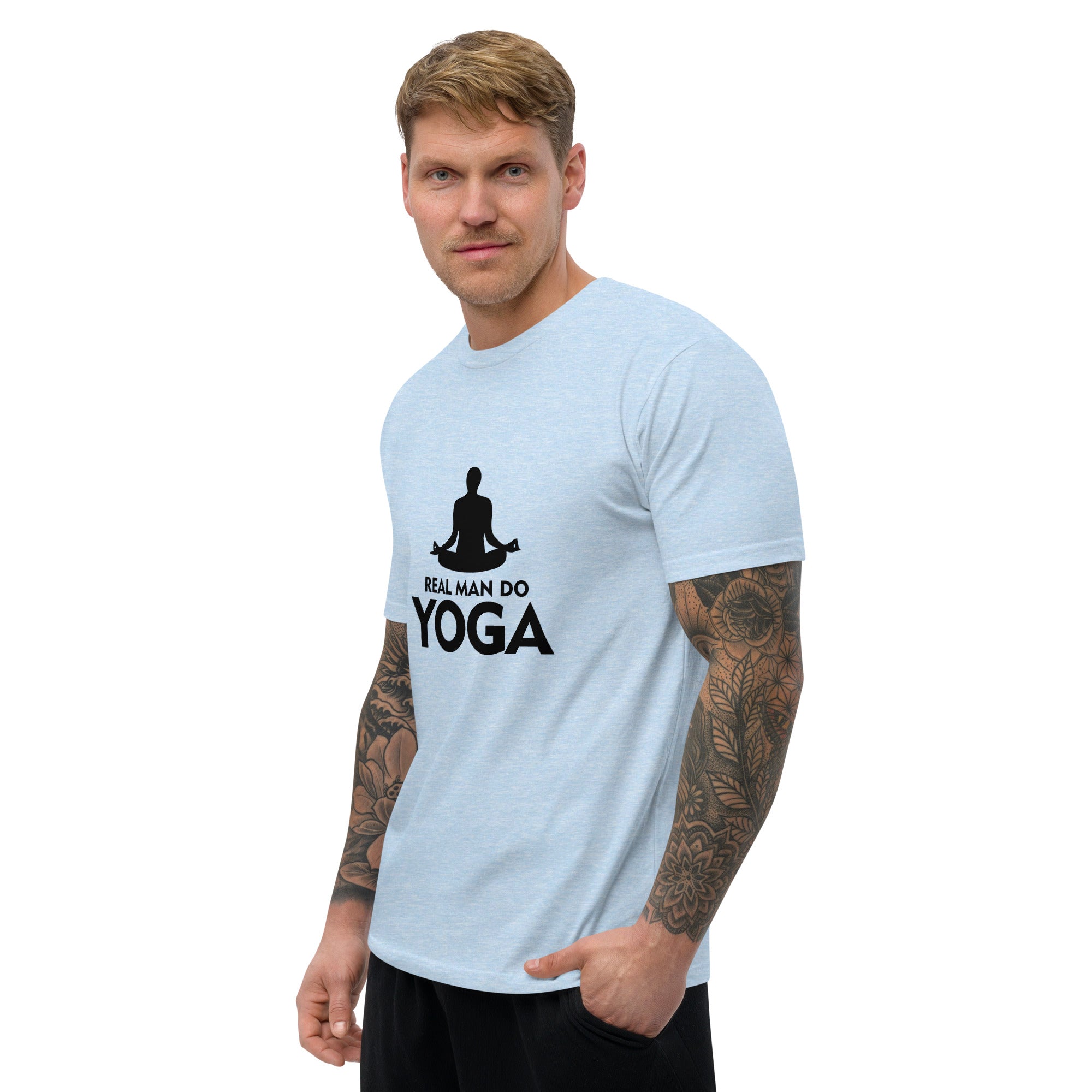 REAL MAN DO YOGA - Short Sleeve T-shirt