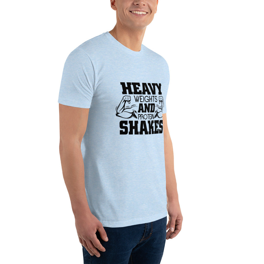 HEAVY WEIGHTS AND PROTEIN SHAKES - Short Sleeve T-shirt