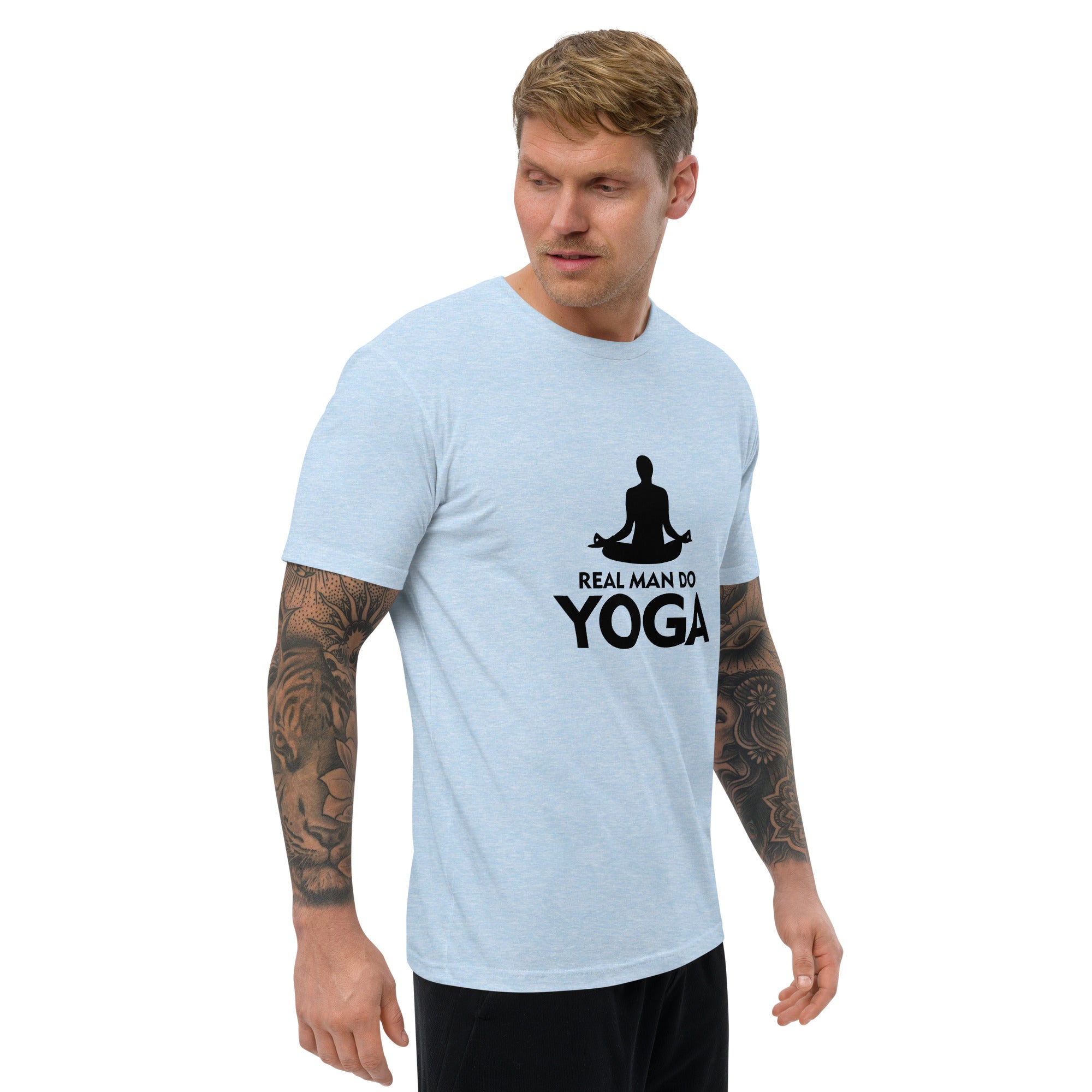 REAL MAN DO YOGA - Short Sleeve T-shirt