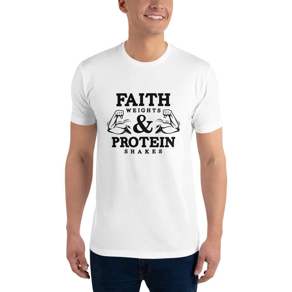 FAITH WEIGHTS & PROTEIN SHAKES - Short Sleeve T-shirt