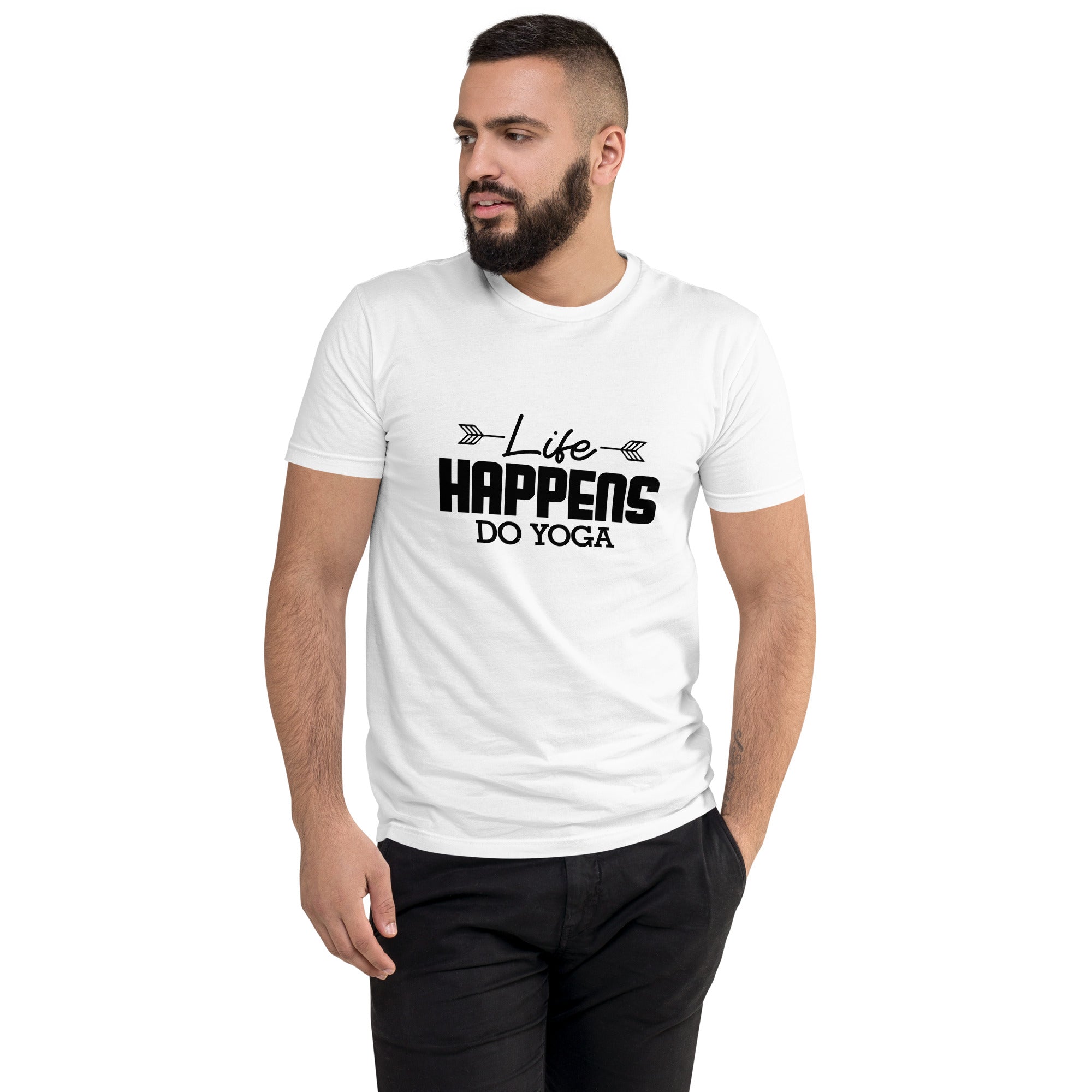 LIFE HAPPENS DO YOGA - Short Sleeve T-shirt