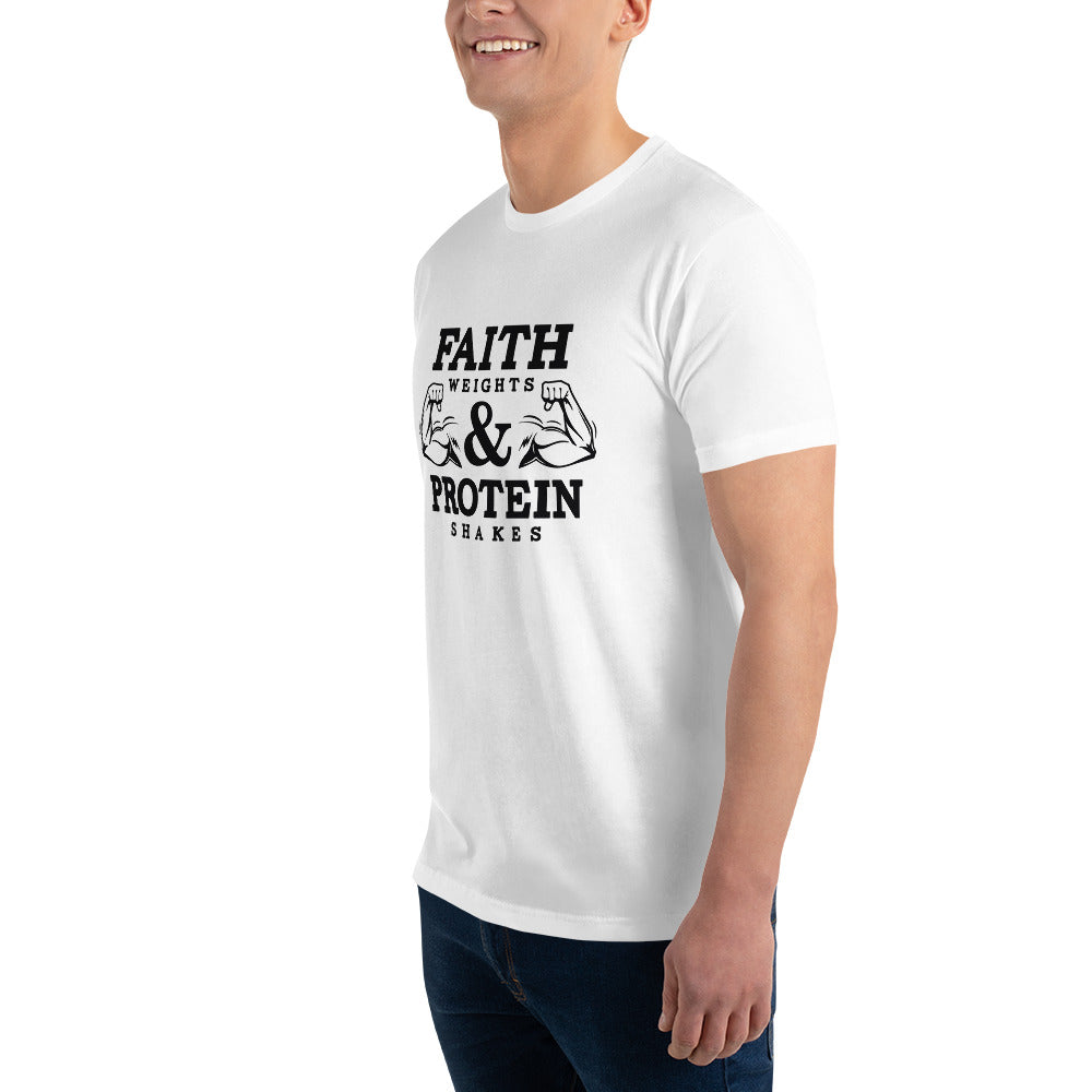 FAITH WEIGHTS & PROTEIN SHAKES - Short Sleeve T-shirt