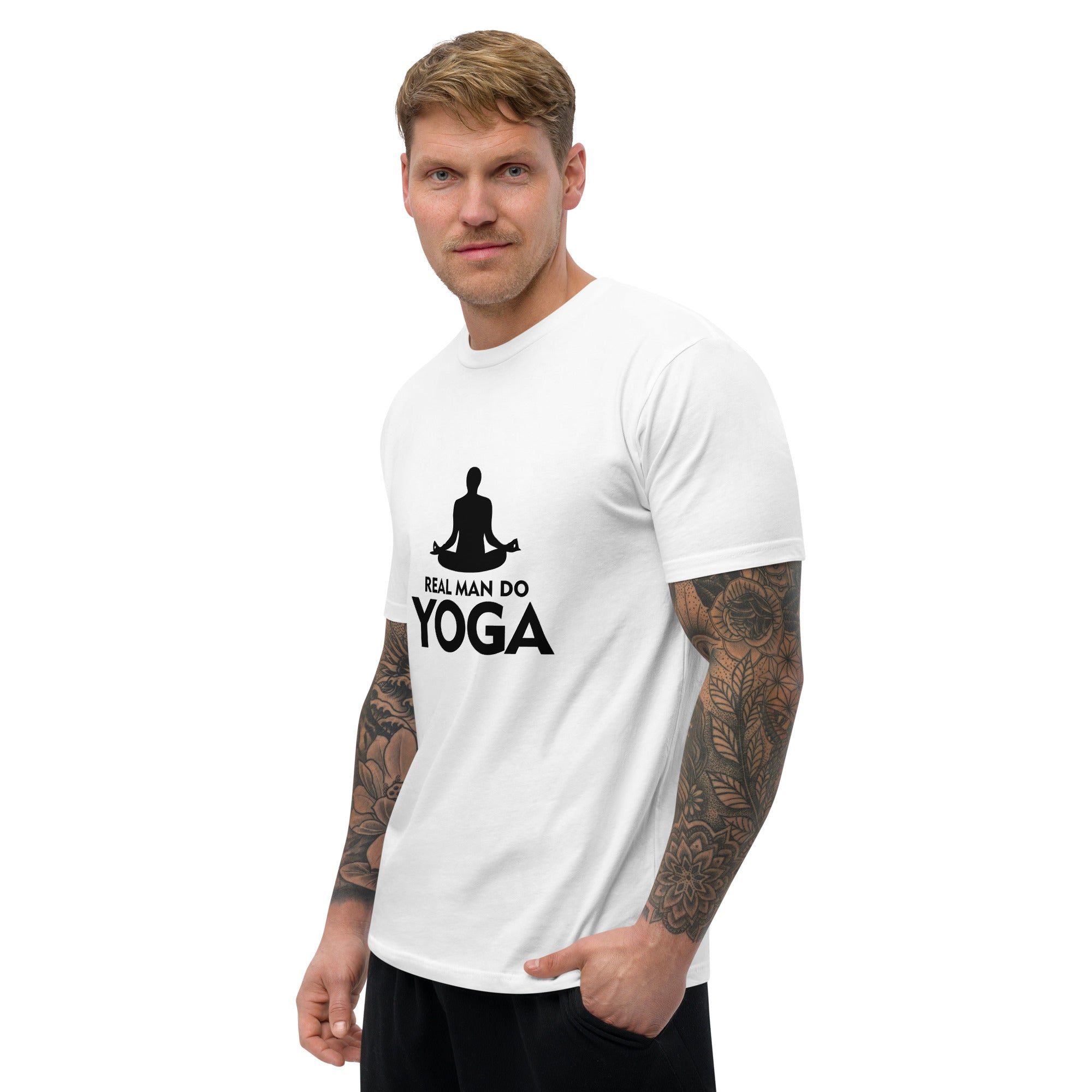 REAL MAN DO YOGA - Short Sleeve T-shirt