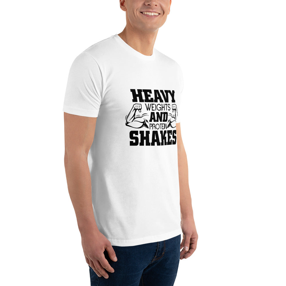 HEAVY WEIGHTS AND PROTEIN SHAKES - Short Sleeve T-shirt
