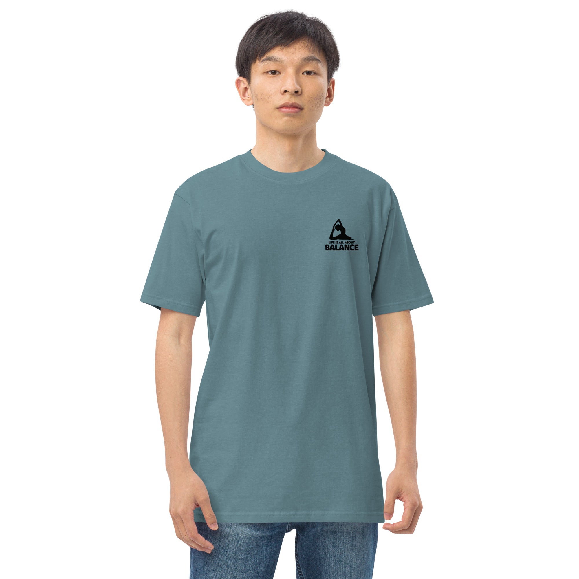 LIFE IS ALL ABOUT BALANCE - Men’s premium heavyweight tee