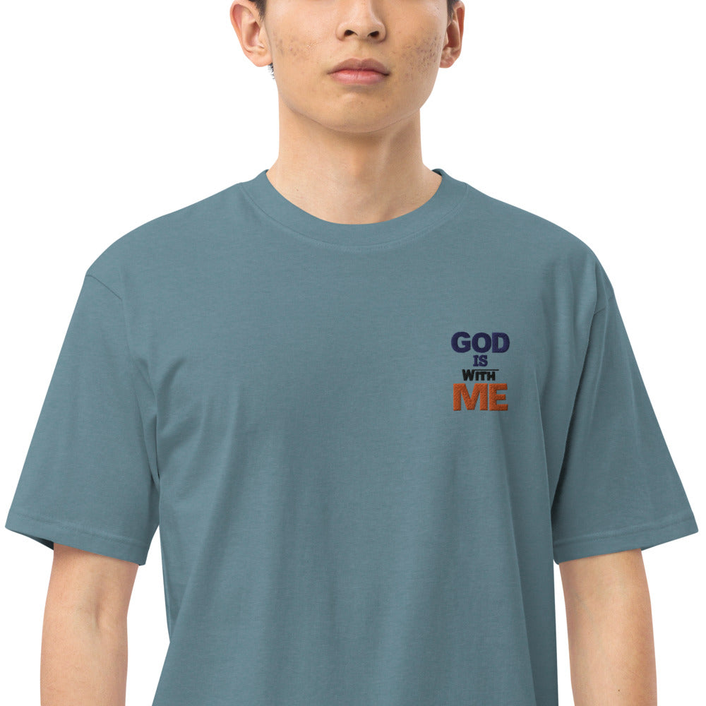 GOD IS WITH ME - Men’s premium heavyweight tee