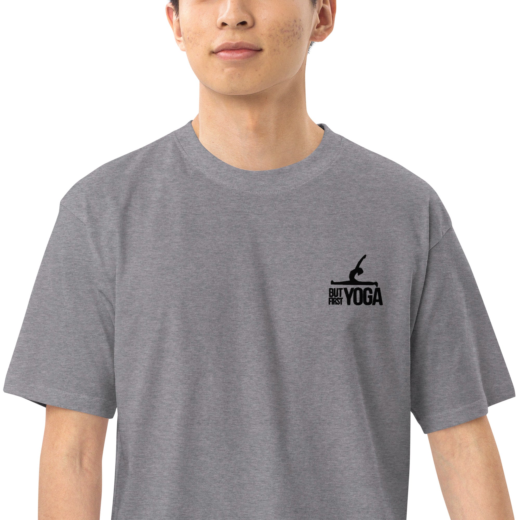 BUT FIRST YOGA - Men’s premium heavyweight tee