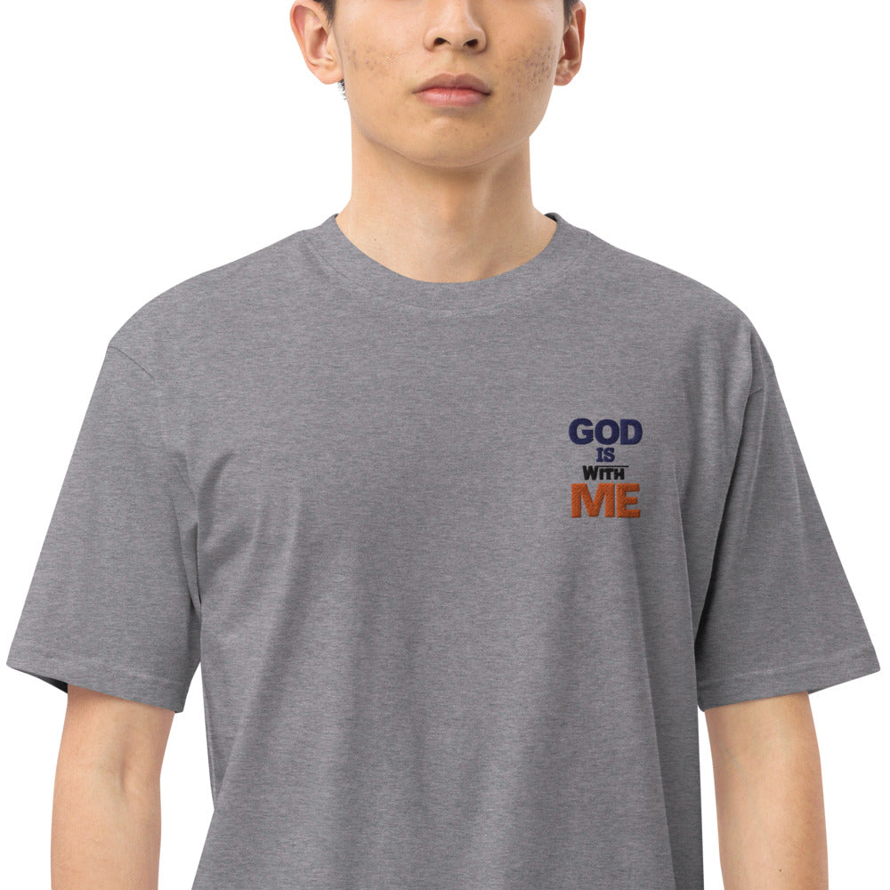 GOD IS WITH ME - Men’s premium heavyweight tee