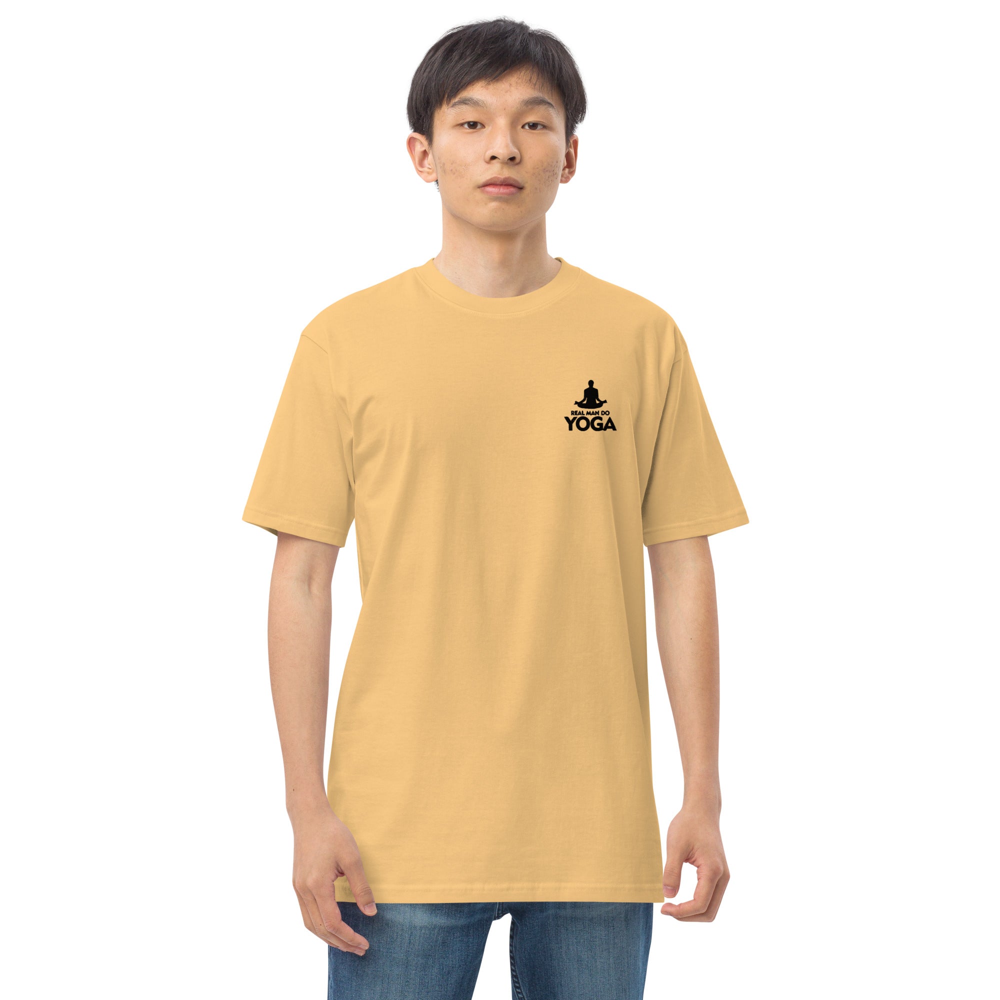 REAL MAN DO YOGA - Men’s premium heavyweight tee