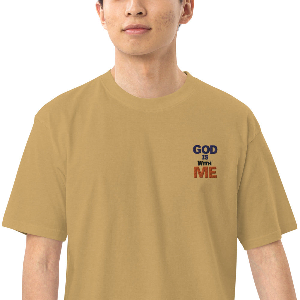 GOD IS WITH ME - Men’s premium heavyweight tee