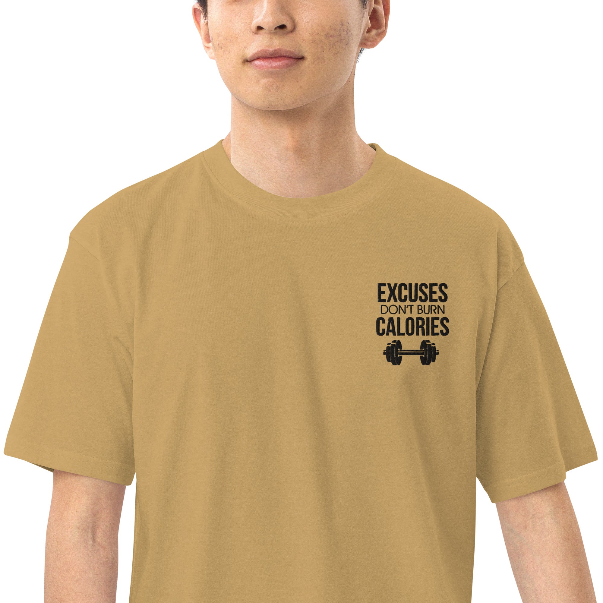 EXCUSES DON'T BURN CALORIES - Men’s premium heavyweight tee