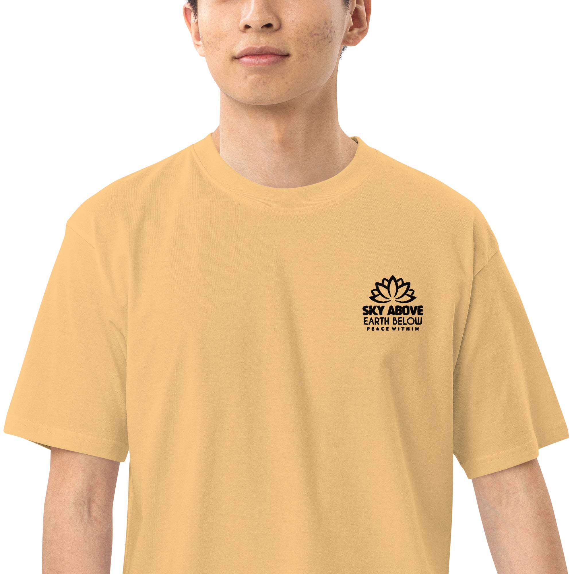 SKY ABOVE EARTH BELOW - Men’s premium heavyweight tee