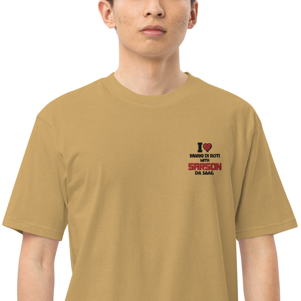 I LOVE MAKKI DI ROTI - Men’s premium heavyweight tee