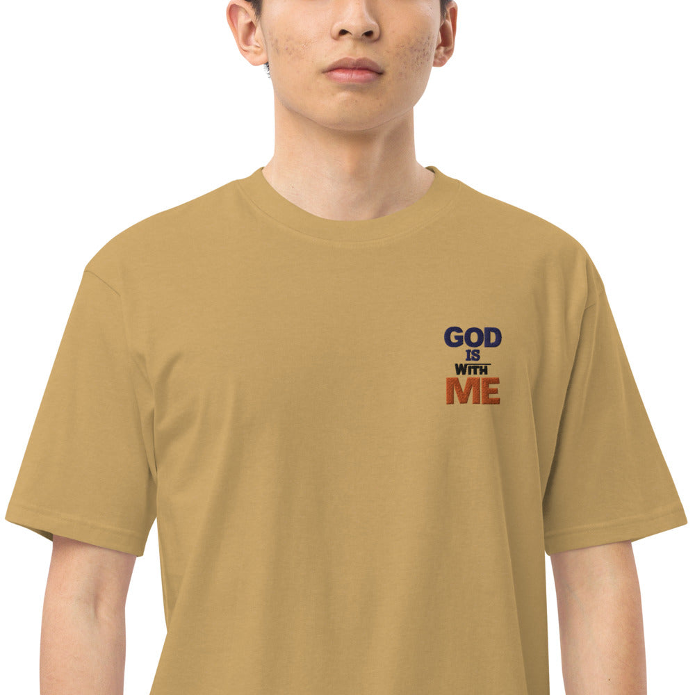 GOD IS WITH ME - Men’s premium heavyweight tee