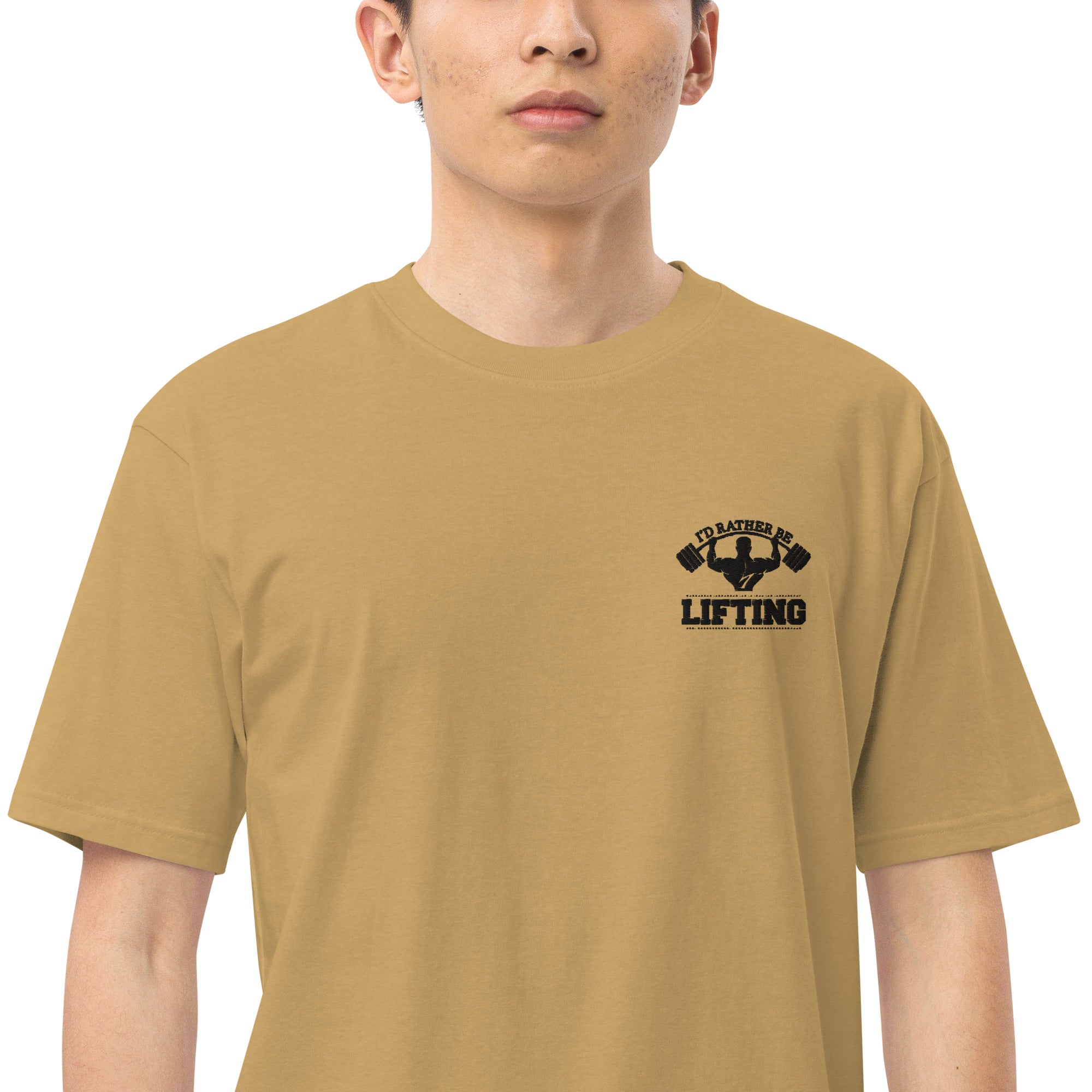 I'D RATHER BE LIFTING - Men’s premium heavyweight tee