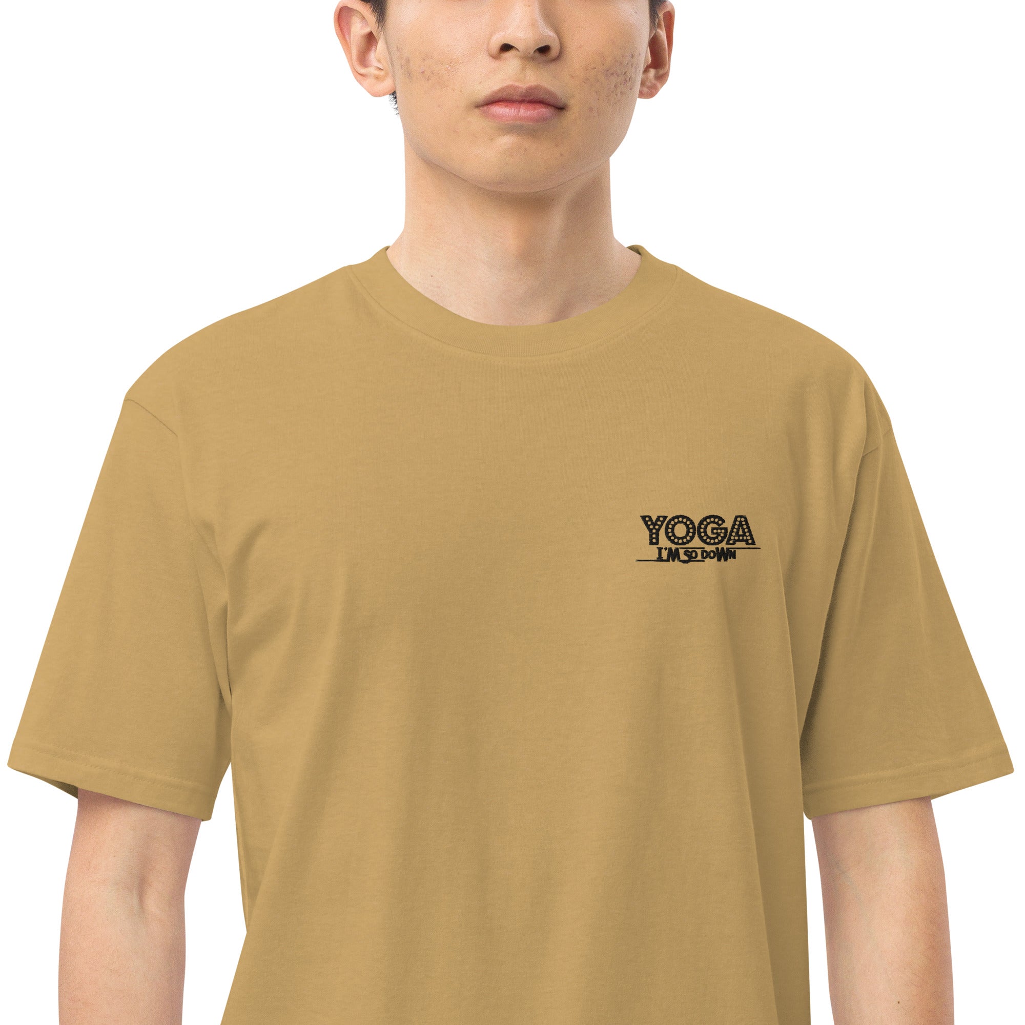 YOGA I'M SO DOWN - Men’s premium heavyweight tee