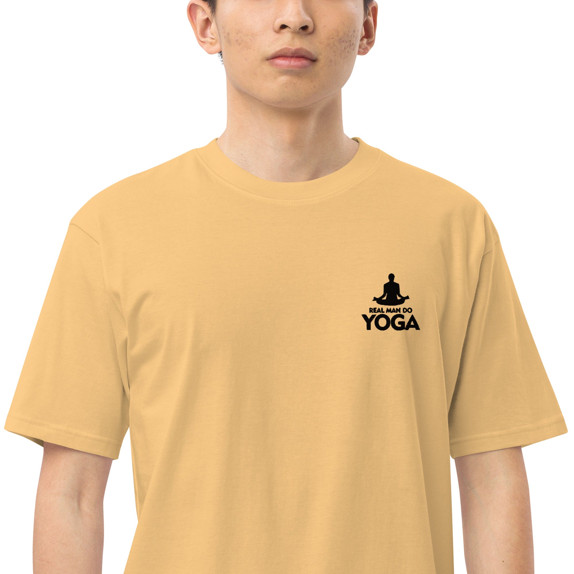 REAL MAN DO YOGA - Men’s premium heavyweight tee