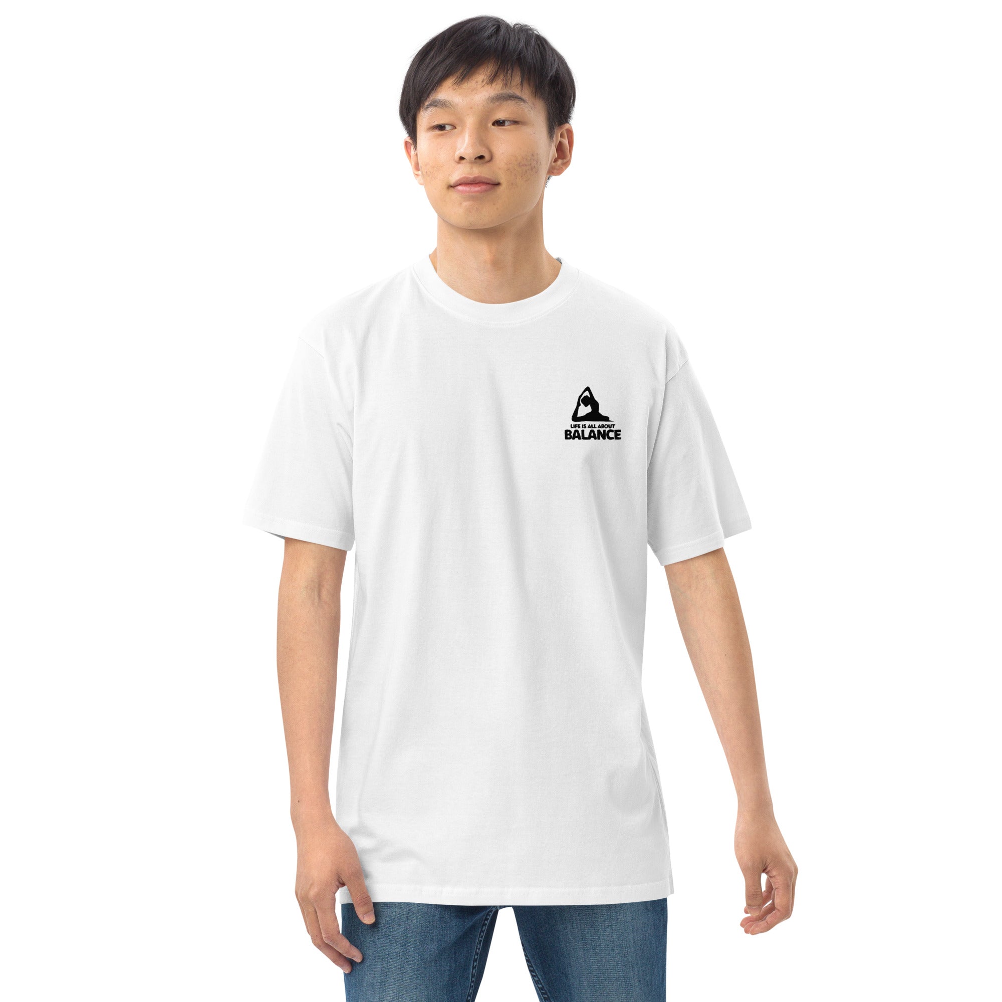 LIFE IS ALL ABOUT BALANCE - Men’s premium heavyweight tee