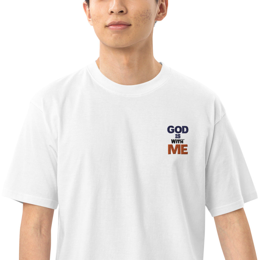 GOD IS WITH ME - Men’s premium heavyweight tee