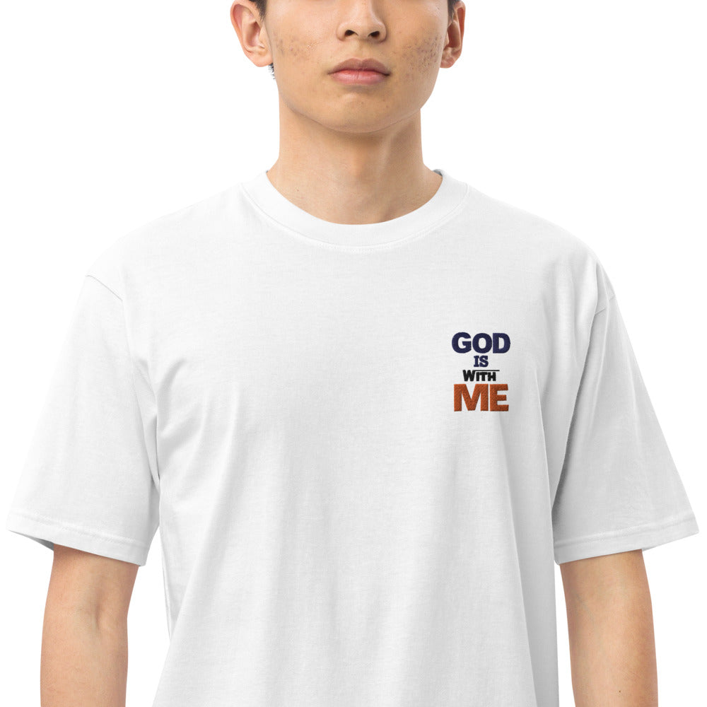 GOD IS WITH ME - Men’s premium heavyweight tee