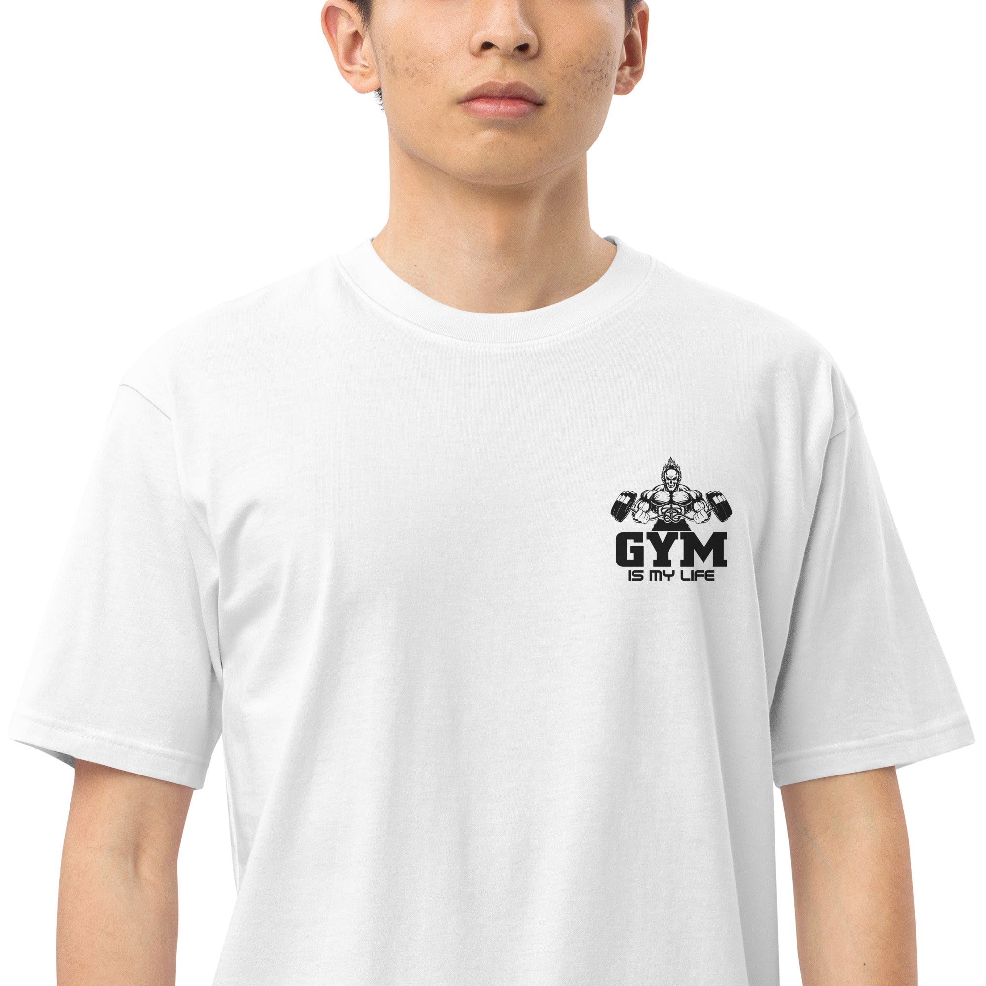 GYM IS MY LIFE - Men’s premium heavyweight tee