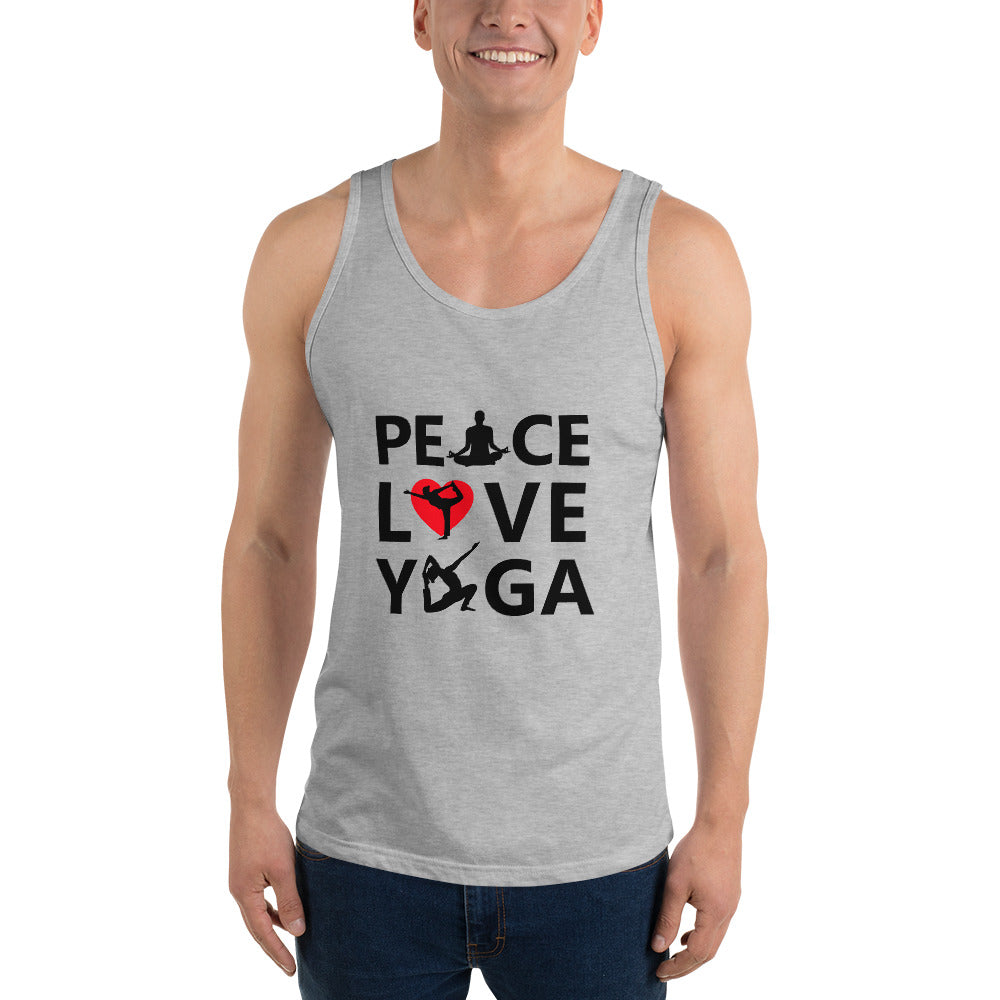 PEACE LOVE YOGA - Unisex Tank Top