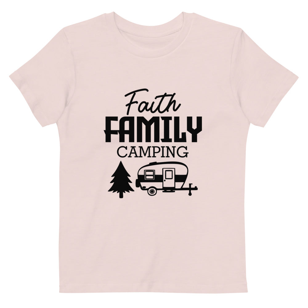 Family Camping- Organic cotton kids t-shirt