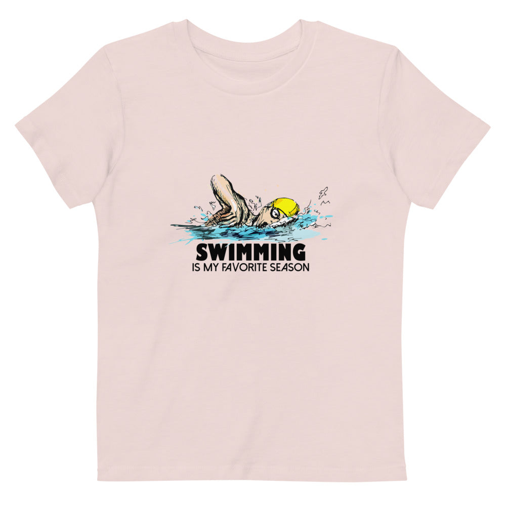 Swimming- Organic cotton kids t-shirt