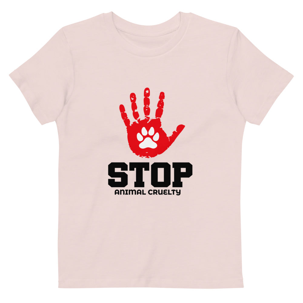 STOP ANIMAL CRUELTY - Organic cotton kids t-shirt