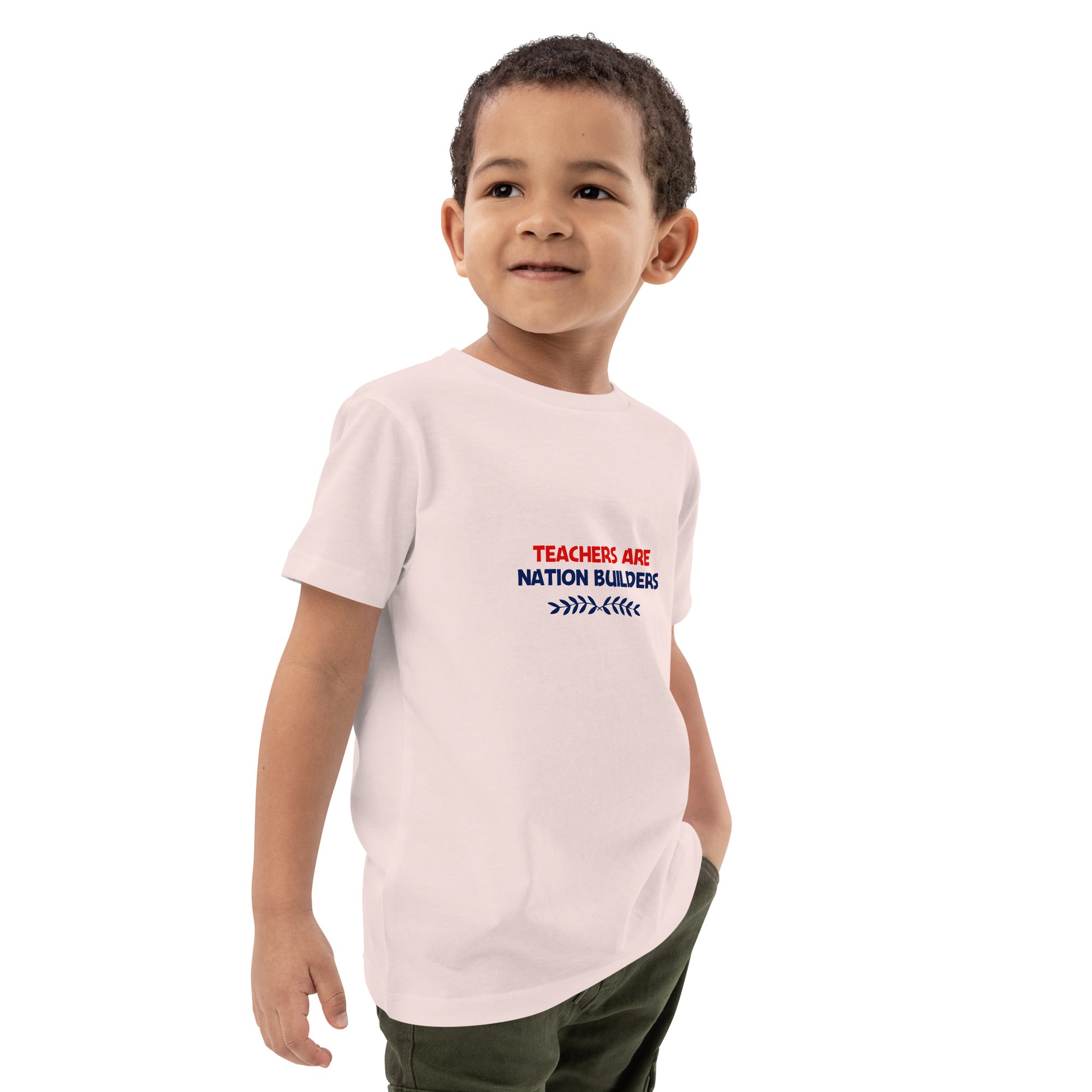 TEACHERS ARE NATION BUILDERS - Organic cotton kids t-shirt