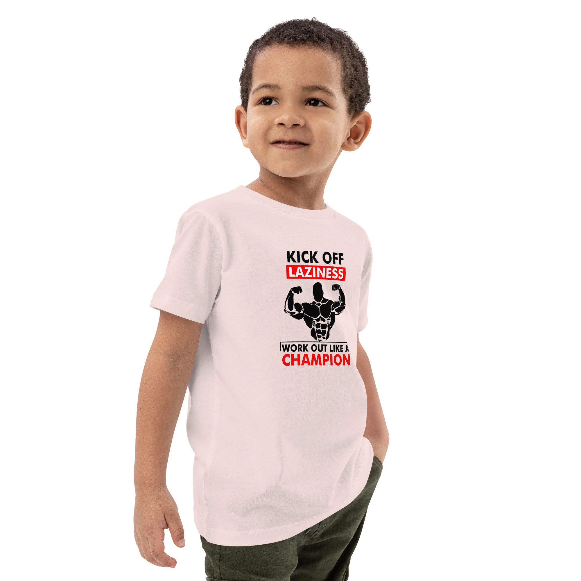 KICK OFF LAZINESS - Organic cotton kids t-shirt